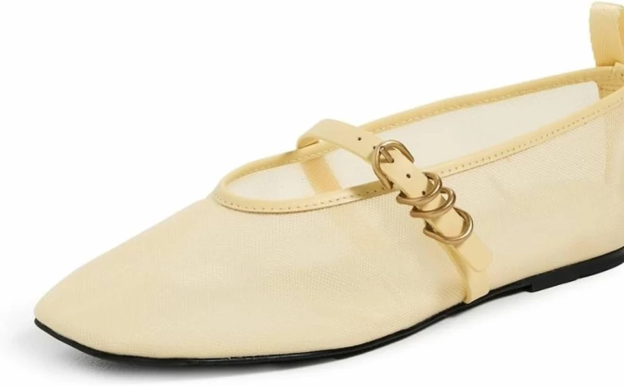 Rag & Bone Women's Spire Mary Jane Flats - Classic Leather Ballet Flat Shoes for Women