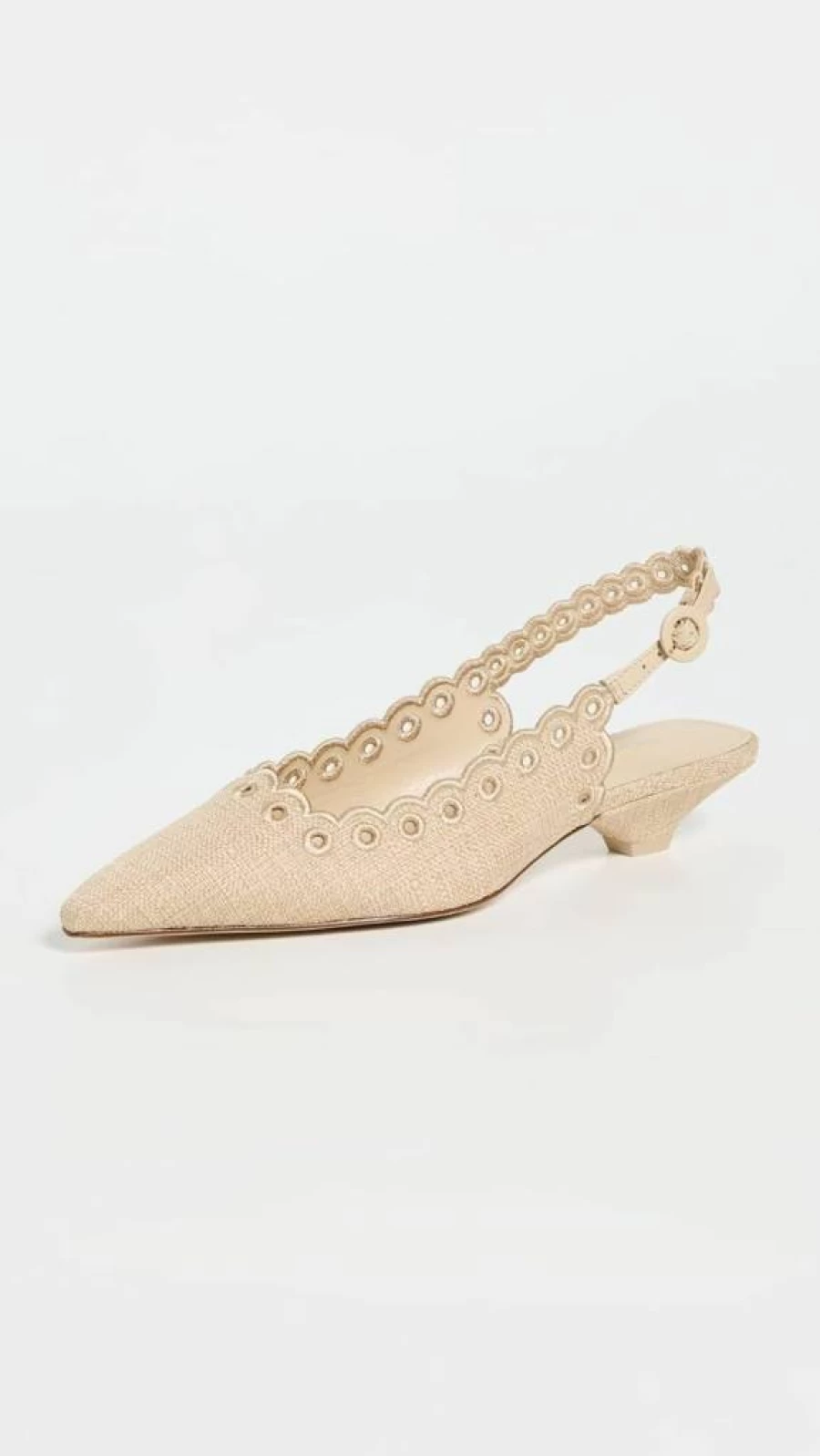 Larroude Women's Florence Embroidered Pumps - Elegant Floral Detail Dress Shoes