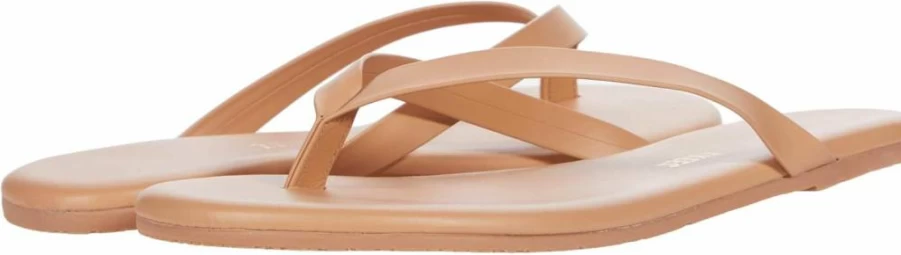 TKEES Cream Boyfriend Flip-Flops - Comfortable Women's Sandals