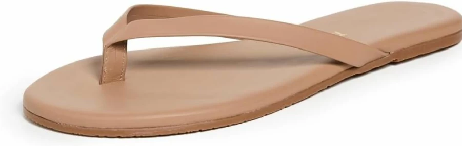 TKEES Cream Boyfriend Flip-Flops - Comfortable Women's Sandals