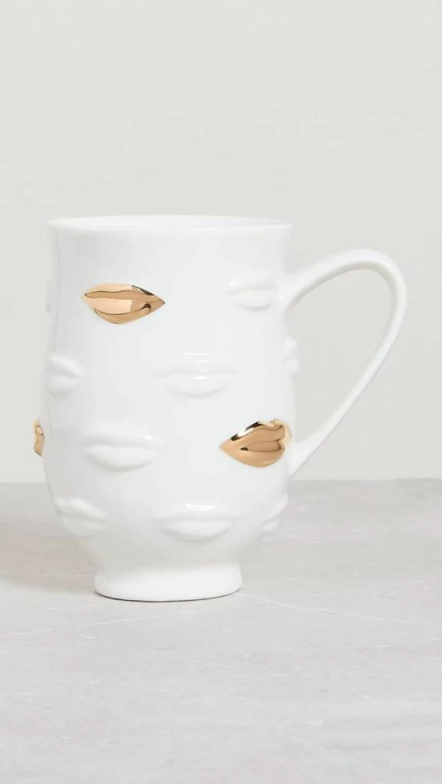 Jonathan Adler Gilded Muse Gala Mug - Women's Ceramic Coffee Cup with Gold Accents