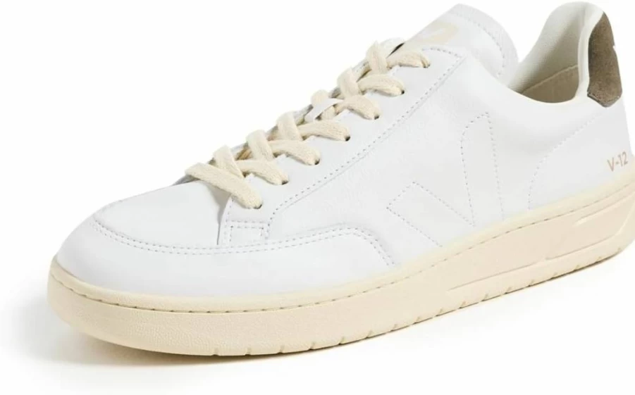 Veja Men's V-12 Stitch Sneakers – Sustainable Leather Casual Shoes