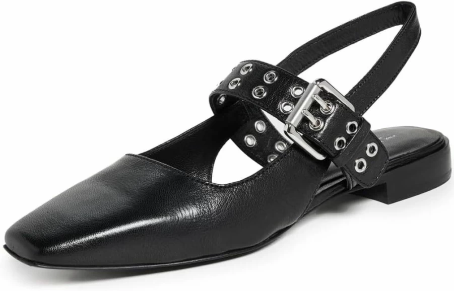 Rag & Bone Astra Black Slingback Sandals for Women - Size 7.5 Medium (US)