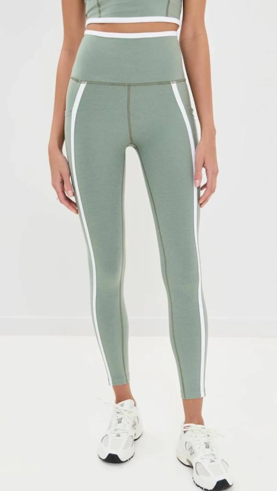 Beyond Yoga High Waisted Spacedye Midi Leggings for Women - Soft Yoga Pants with Four-Way Stretch