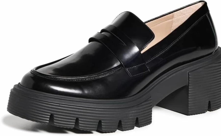 Stuart Weitzman Women's Soho Loafers - Classic Leather Slip-On Shoes for Women