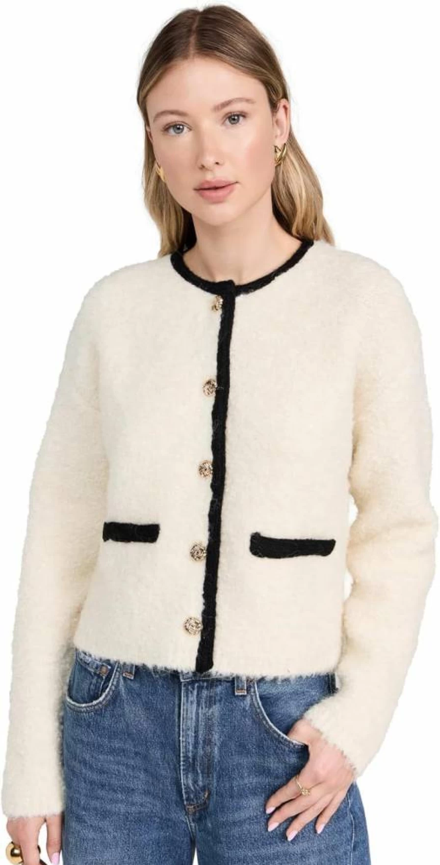 Line & Dot Women's Mayfair Cardigan - Stylish Knit Sweater for Casual & Office Wear