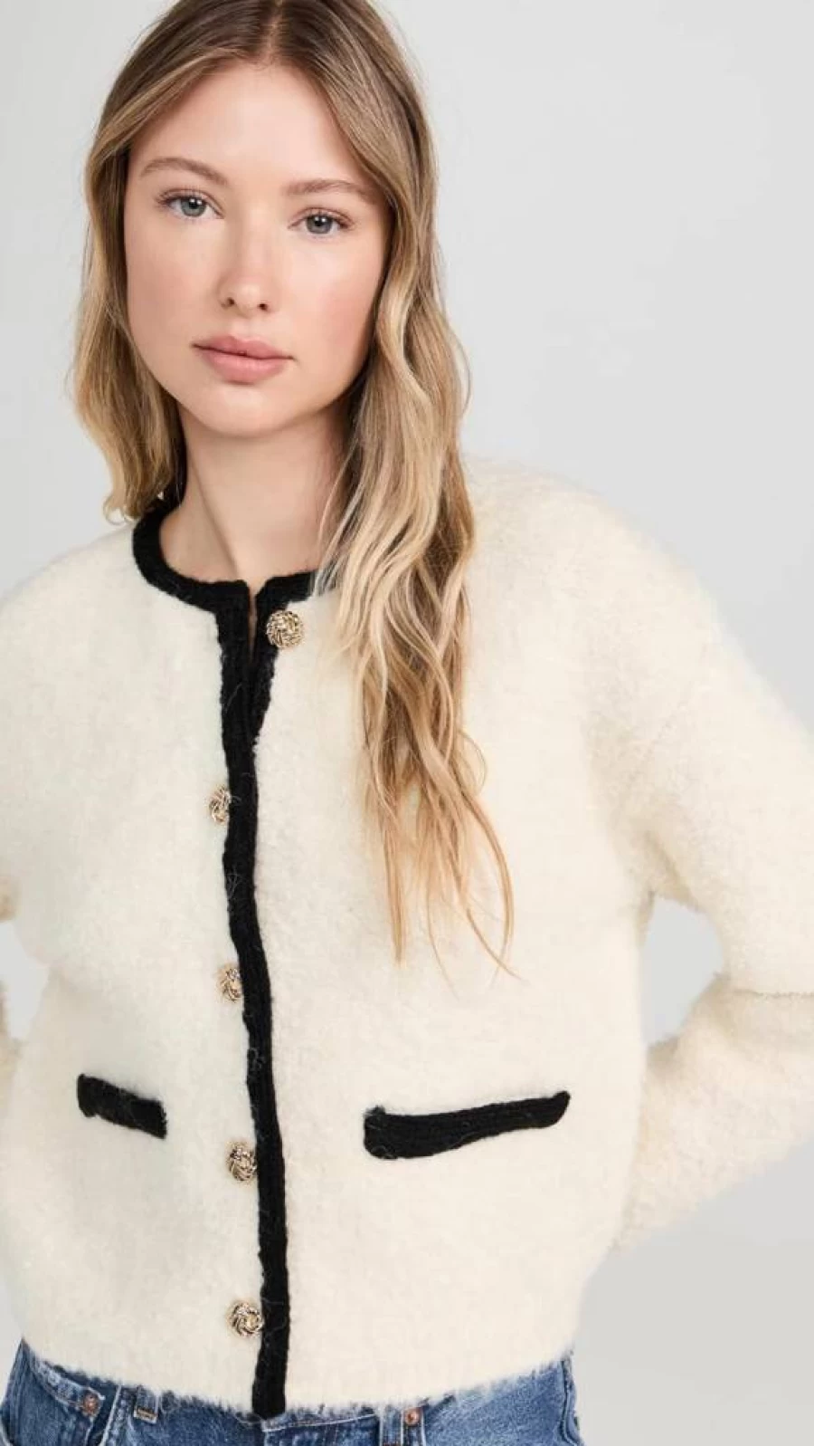 Line & Dot Women's Mayfair Cardigan - Stylish Knit Sweater for Casual & Office Wear