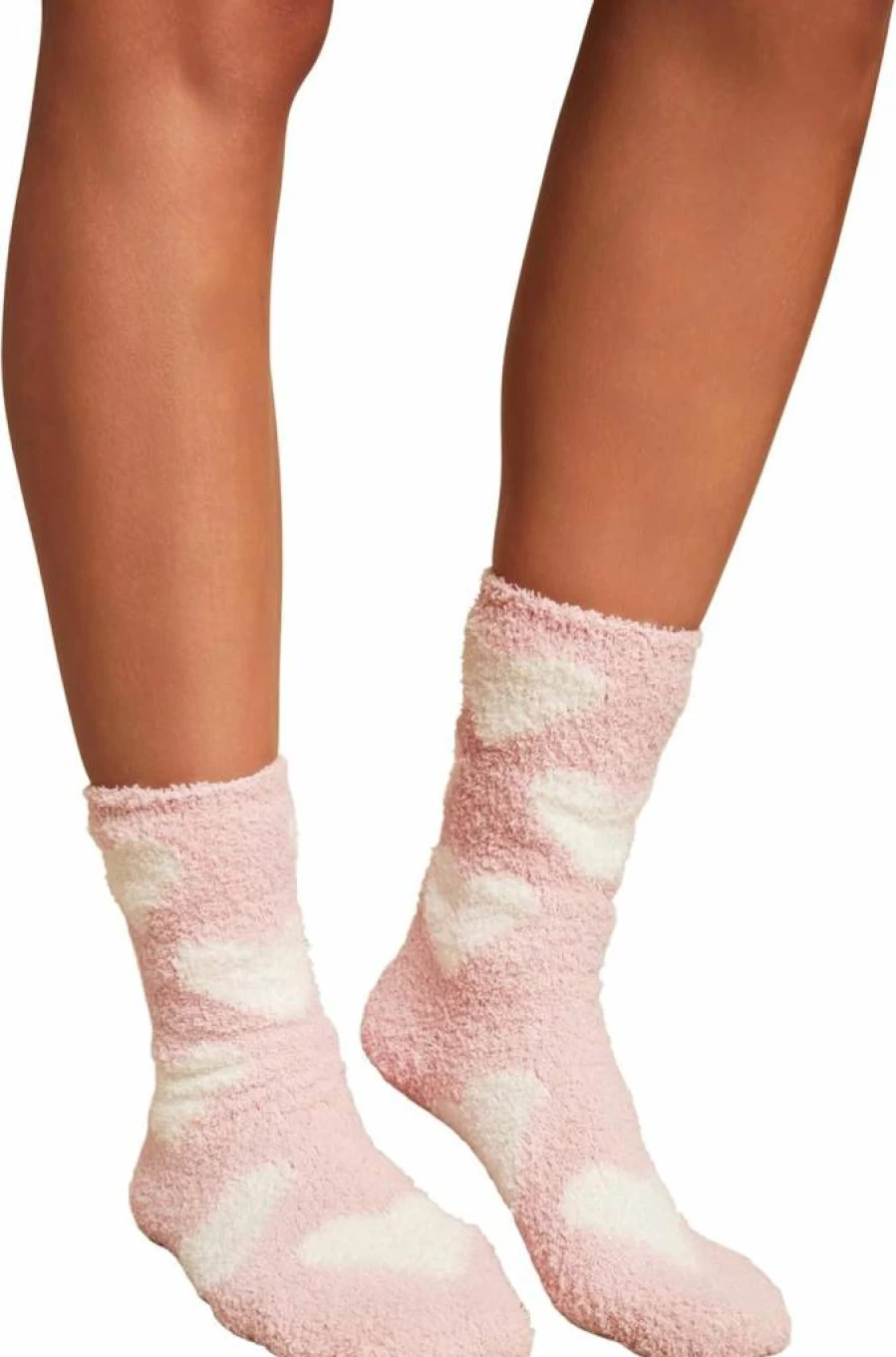 Barefoot Dreams Cozychic Heart Print Socks Set for Women - Soft Comfortable Ankle Socks Gift