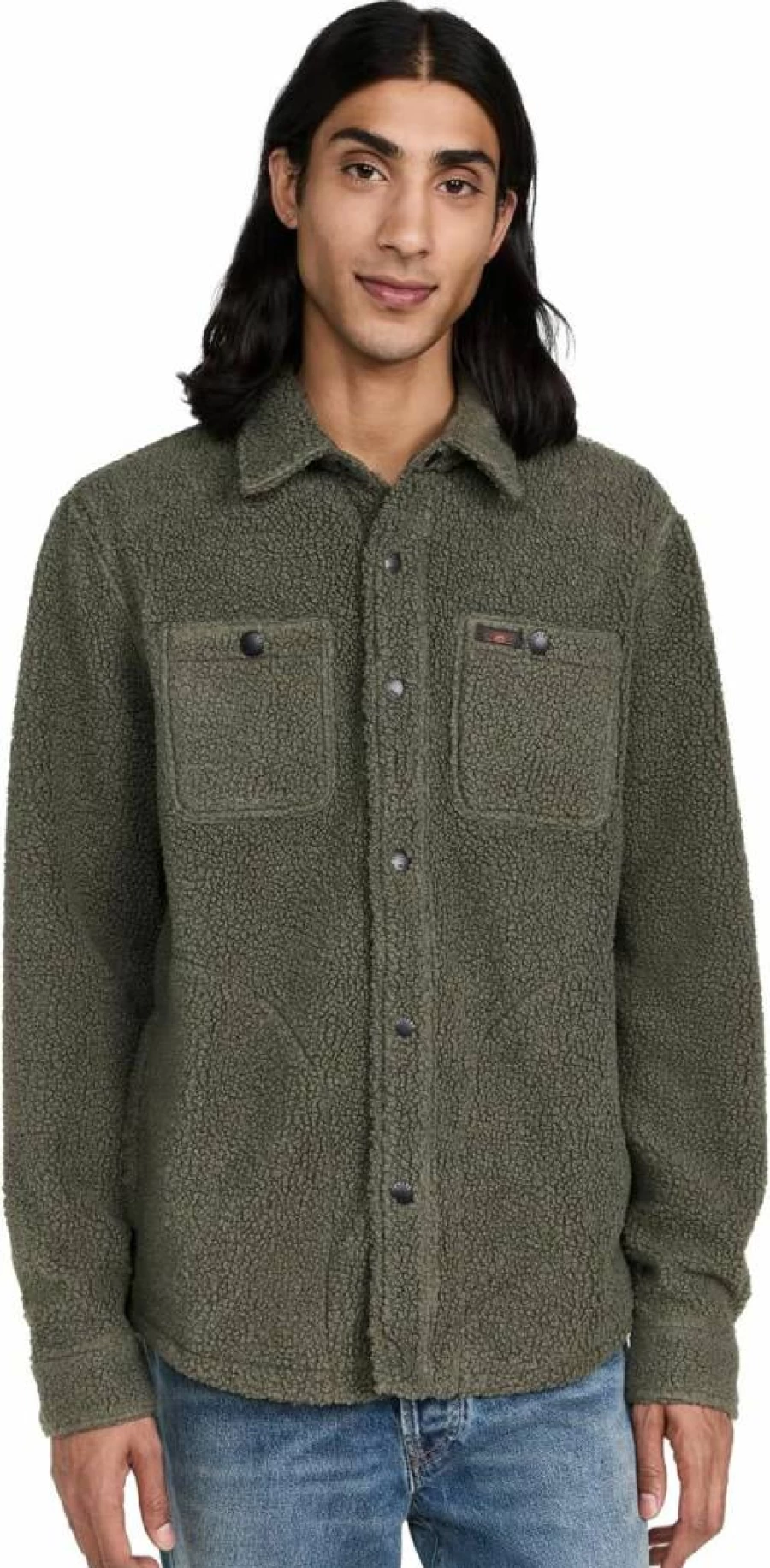 Faherty Men's Range Fleece CPO Jacket - Premium Men's Outdoor Fleece Jacket by Faherty Brand