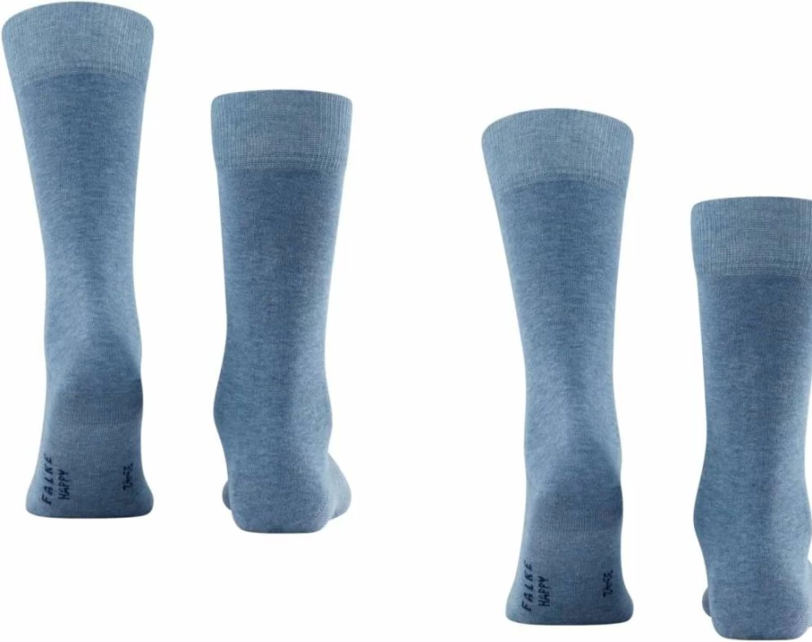 FALKE Men's Happy 2-Pack Striped Dress Socks for Business Casual Wear