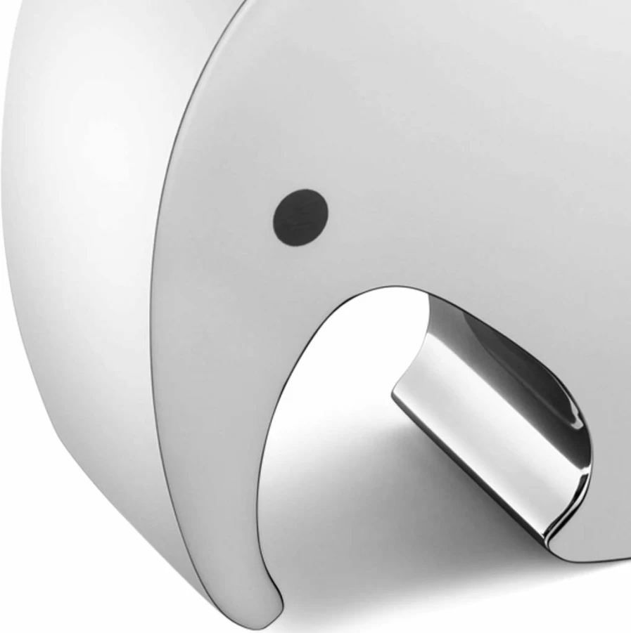 Georg Jensen Elephant Money Bank - Stainless Steel with 2 Oak Puzzle Pieces, Collectible Savings Box