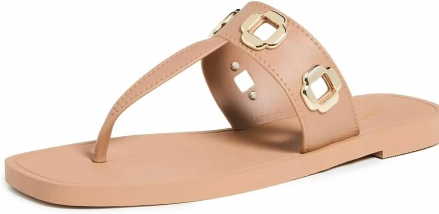 Larroude Women's Milan Jelly Sandals – Stylish Comfortable Summer Slide Shoes