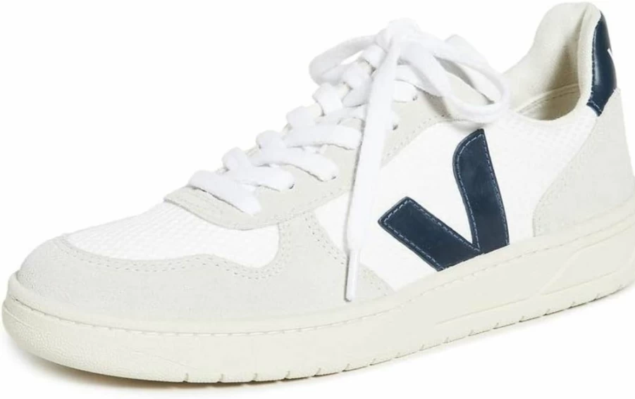 Veja Women's V-10 Vegan Leather Sneakers - Sustainable White Eco-Friendly Fashion Shoes