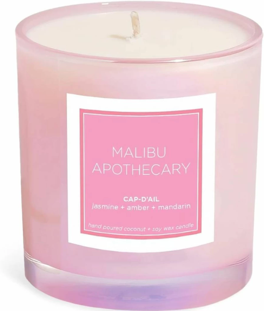 Malibu Apothecary Cap-D'Ail Scented Candle, Iridescent Pink, 7.5 oz, Luxury Home Fragrance for Women