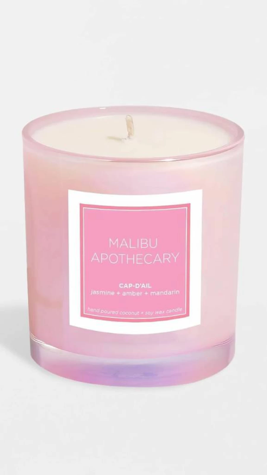 Malibu Apothecary Cap-D'Ail Scented Candle, Iridescent Pink, 7.5 oz, Luxury Home Fragrance for Women