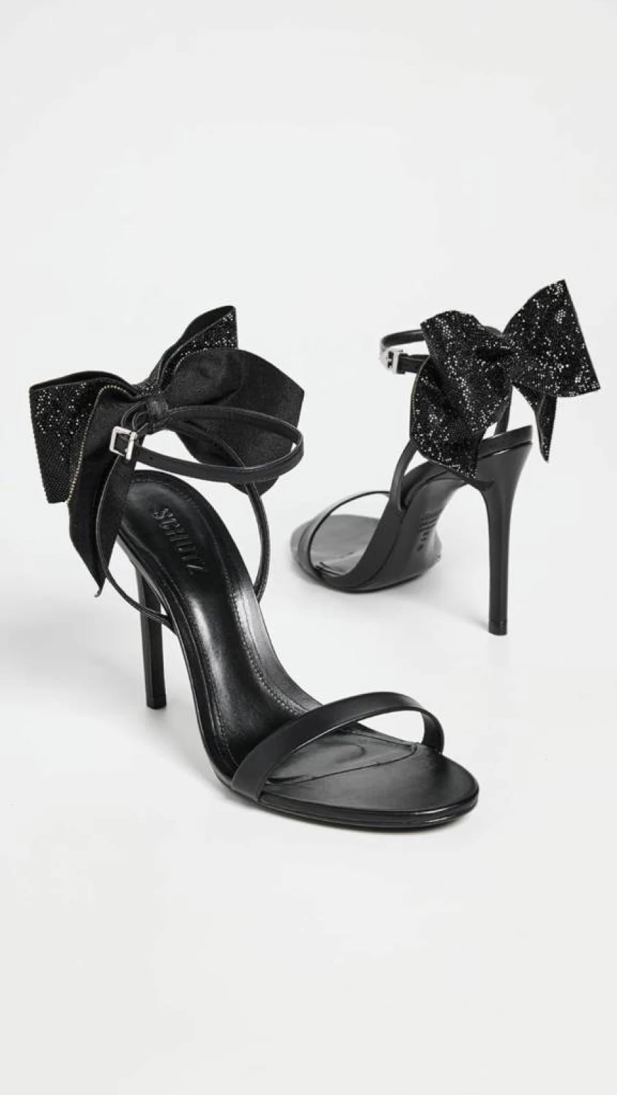 SCHUTZ Lyla Crystal Bow Heels for Women - Elegant Bow Detail High Heels