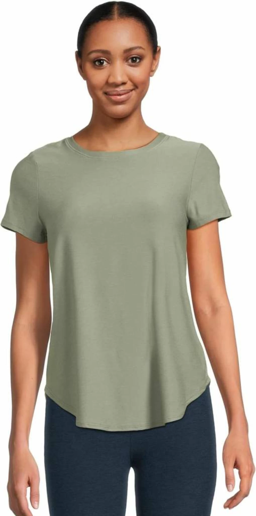 Beyond Yoga Women's On The Down Low Relaxed Fit Tee - Soft Comfortable Yoga T-Shirt for Women