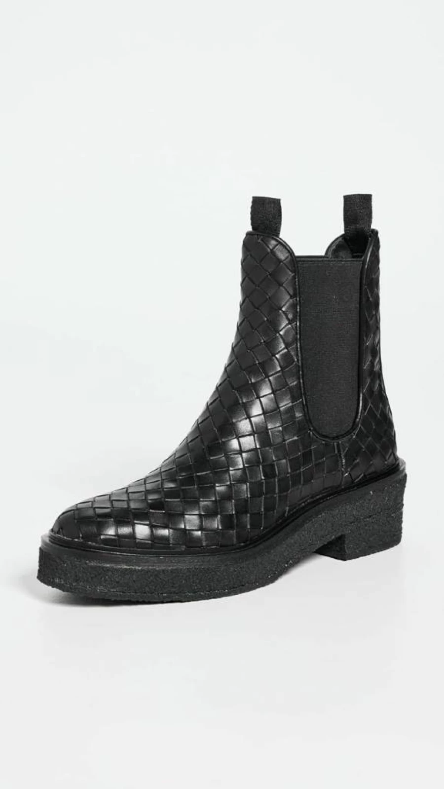 Loeffler Randall Raquel Black Chelsea Boots for Women - Comfortable Crepe Sole, US Size 5 Medium