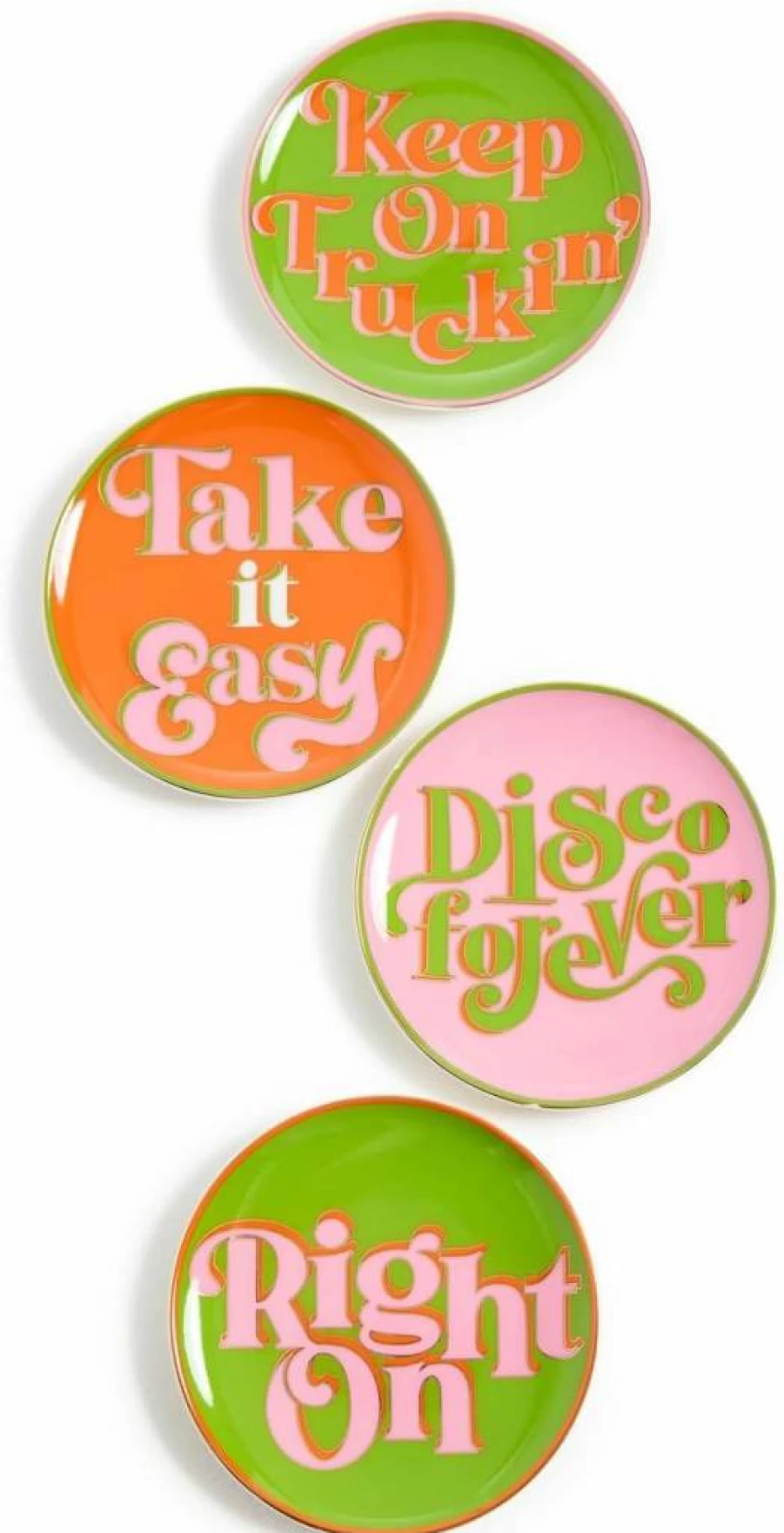 Jonathan Adler Women's Deep Thoughts Coaster Set - Ceramic Drink Coasters for Home Decor