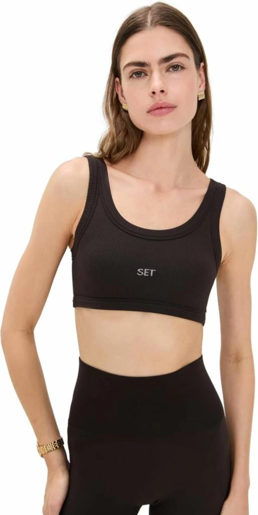 SET Active Women's Sculptflex Power Hold Bra - High Support Workout Bra for Fitness & Training