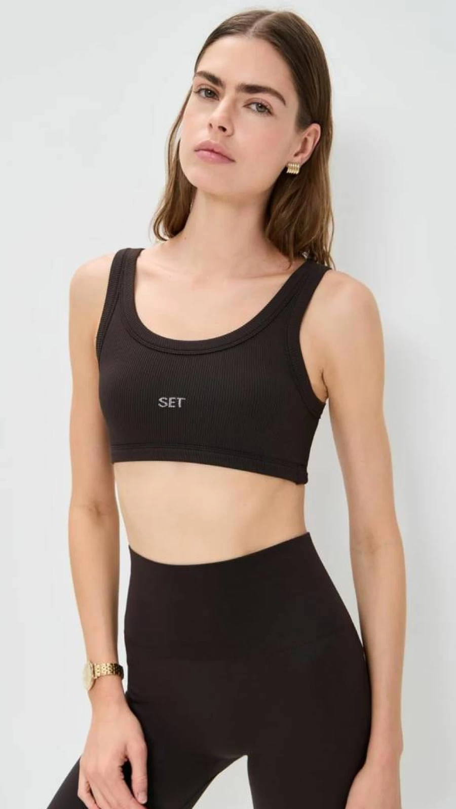 SET Active Women's Sculptflex Power Hold Bra - High Support Workout Bra for Fitness & Training
