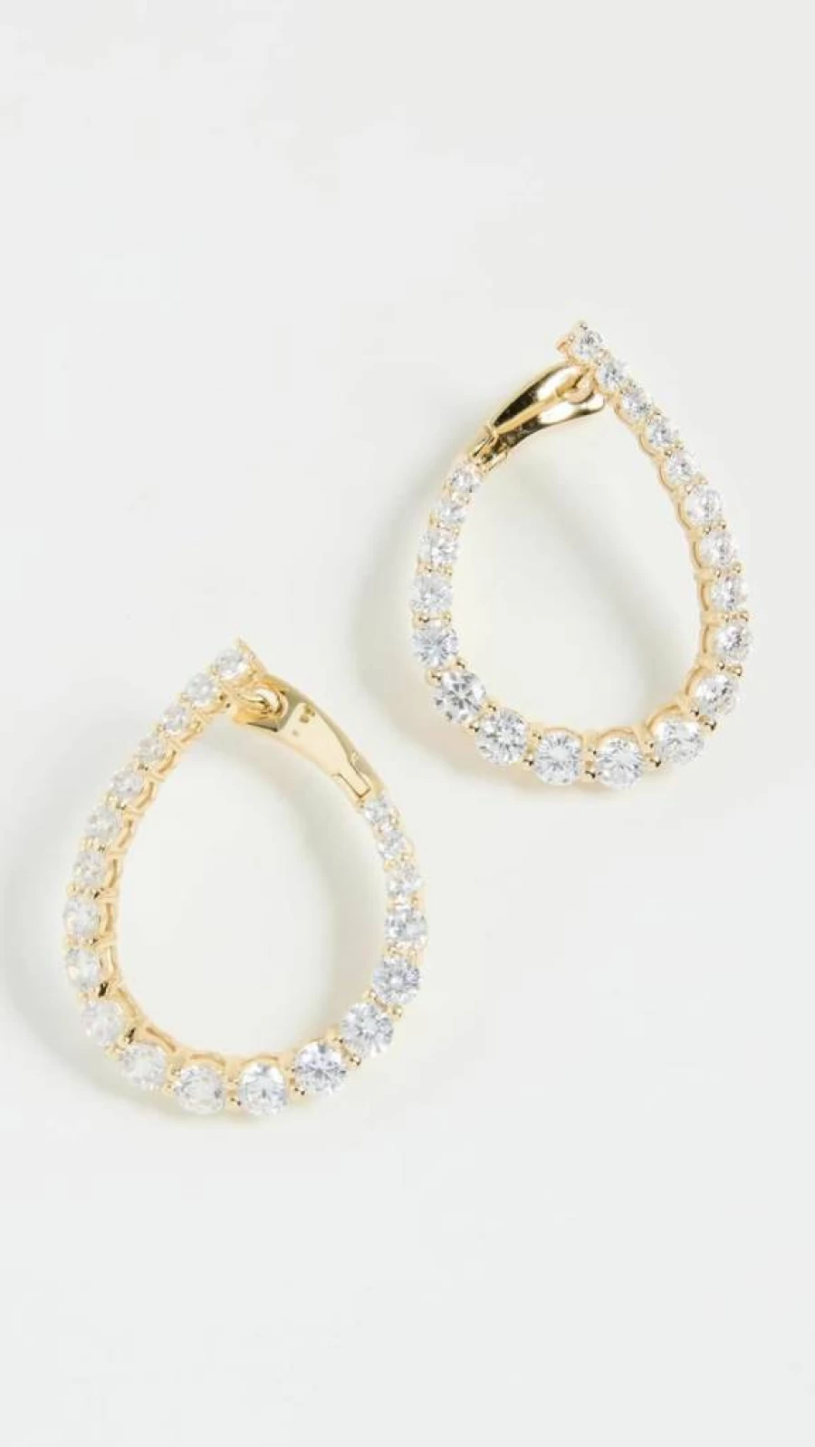 SHASHI Women's Pave Twist Hoop Earrings - Sparkling Cubic Zirconia Studded Fashion Jewelry
