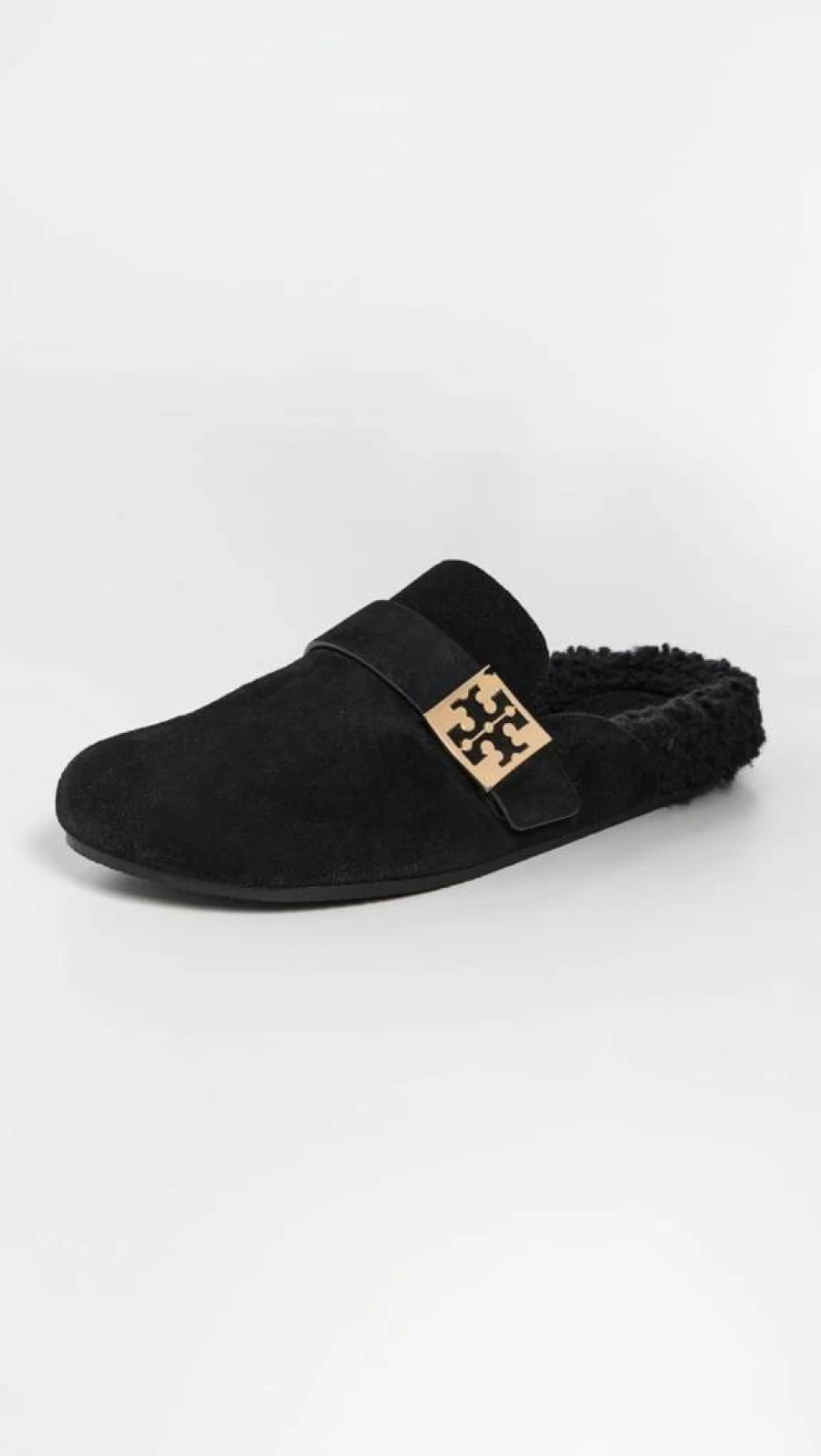 Tory Burch Women's Mellow Shearling Slip-On Mules - Cozy Fleece Lined House Shoes for Women