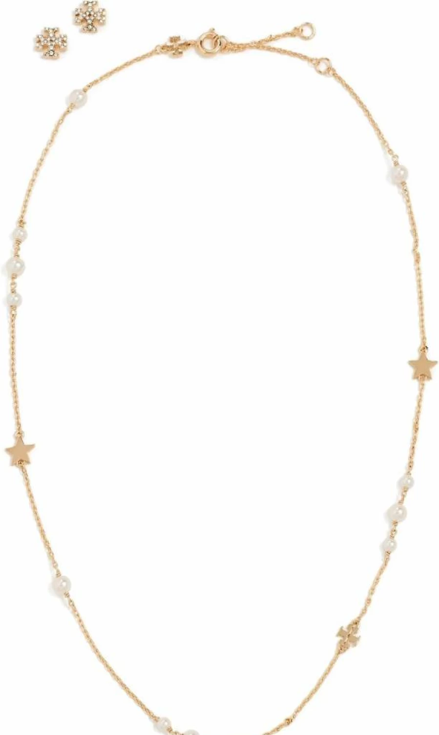 Tory Burch Kira Women's Jewelry Set: Necklace and Stud Earrings Gift Collection