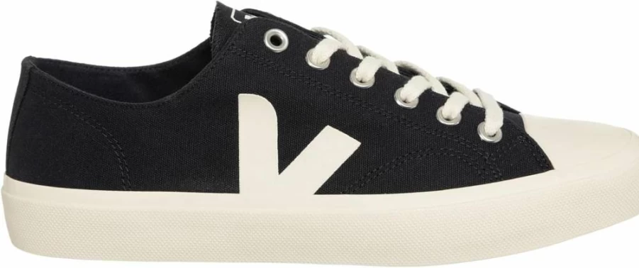 Veja Wata II Men's Black Sneakers - Pierre Canvas Sustainable Eco-Friendly Shoes