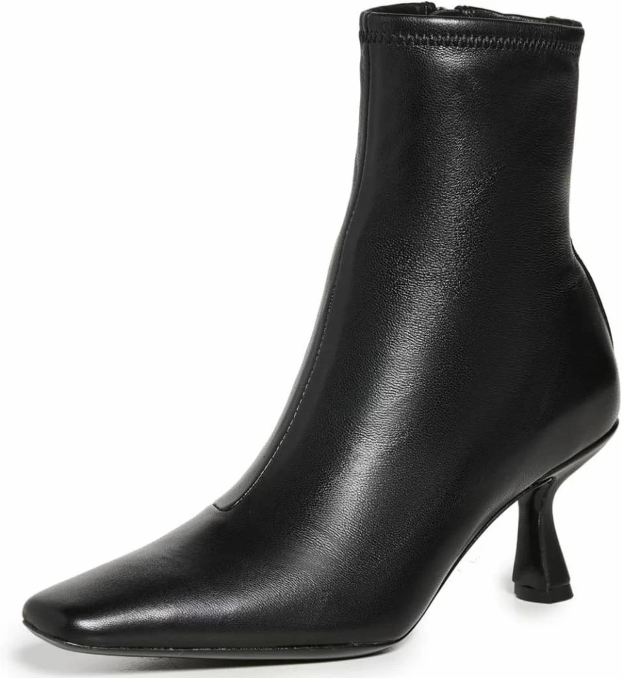 Loeffler Randall Women's Thandy Ankle Boots with Curved Heel - Stylish Leather Booties for Women