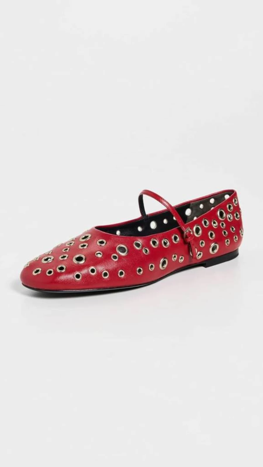 Tory Burch Women's Mary Jane Ballet Flats with Eyelet Detail - Classic Comfortable Flat Shoes for Women