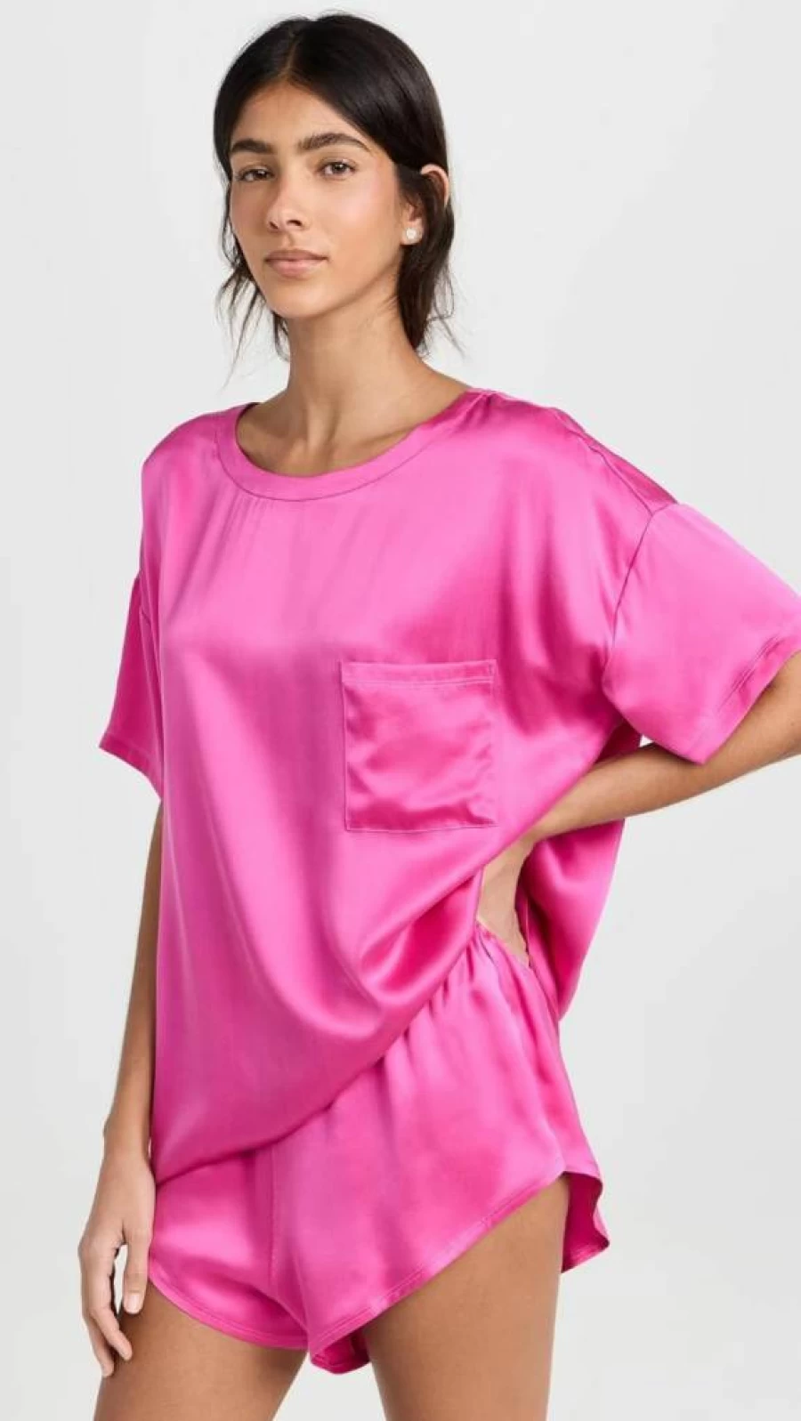 Lunya Washable Silk Tee Set for Women - Soft & Luxurious Sleepwear