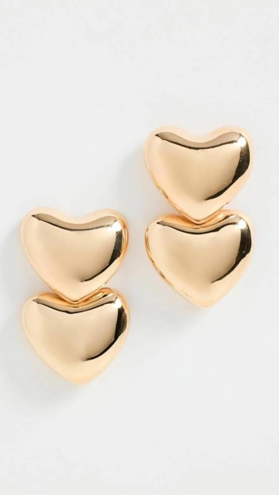 Annika Inez Women's Heart Earrings - Romantic Dual Voluptuous Design for Valentine's Gift