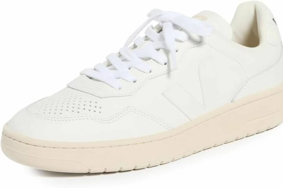 Veja Women's V-90 Vegan Leather Sneakers – Sustainable White Eco-Friendly Fashion Shoes