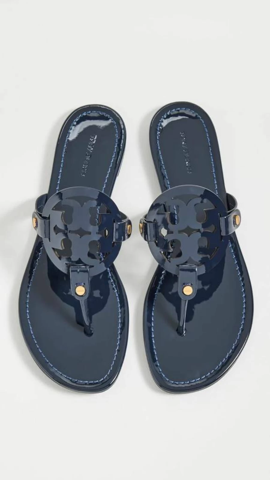 Tory Burch Women's Miller Leather Slide Sandals - Comfortable Flat Summer Slide Sandals for Women