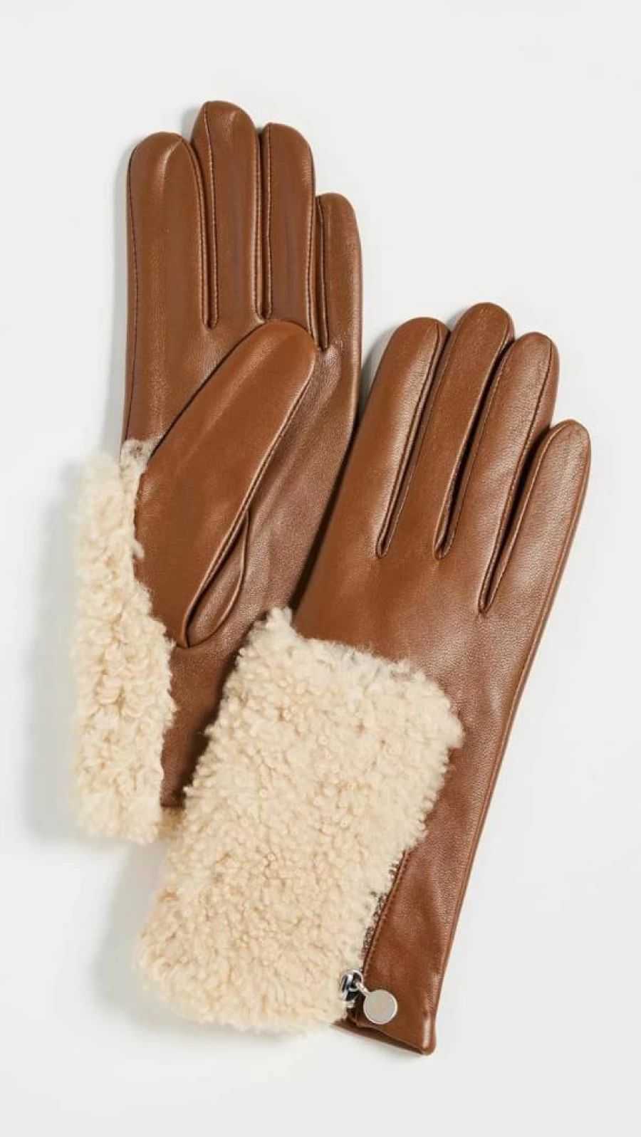 Carolina Amato Women's L169 Leather Gloves - Fashionable Winter Accessories for Ladies