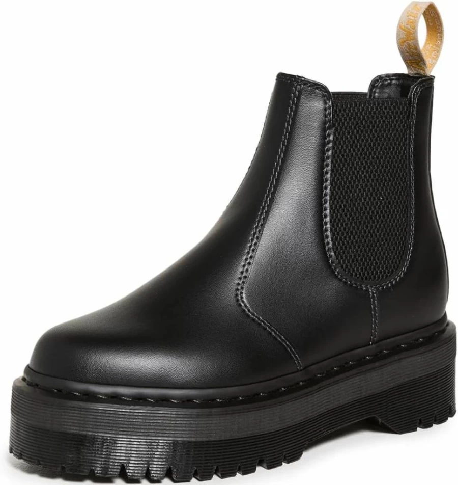 Dr. Martens Women's 2976 Quad Chelsea Boots - Mono Black Leather Ankle Boots