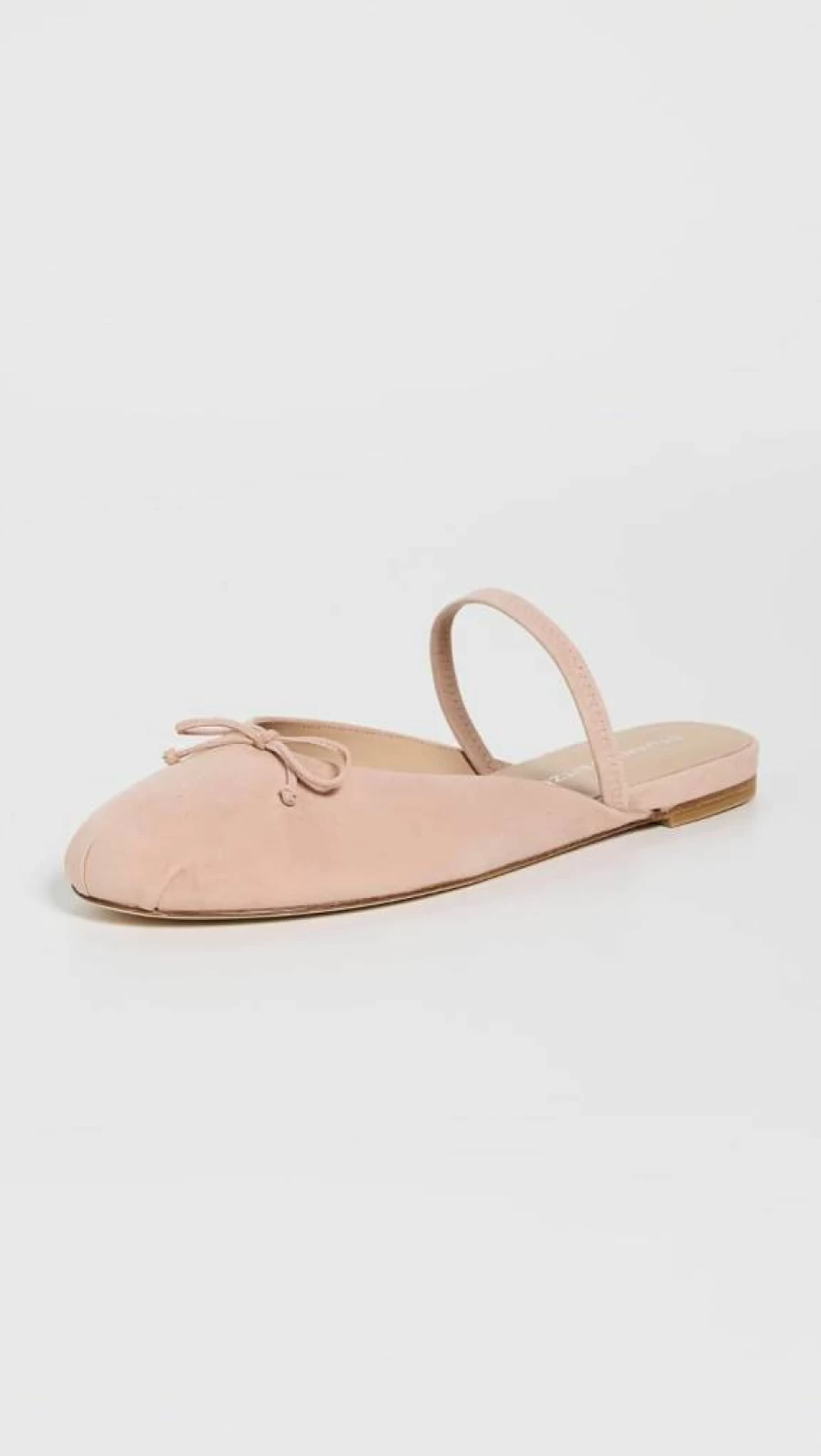 Stuart Weitzman Women's Prima Bow Ballet Flat Mules - Elegant Slip-On Loafers with Bow Detail