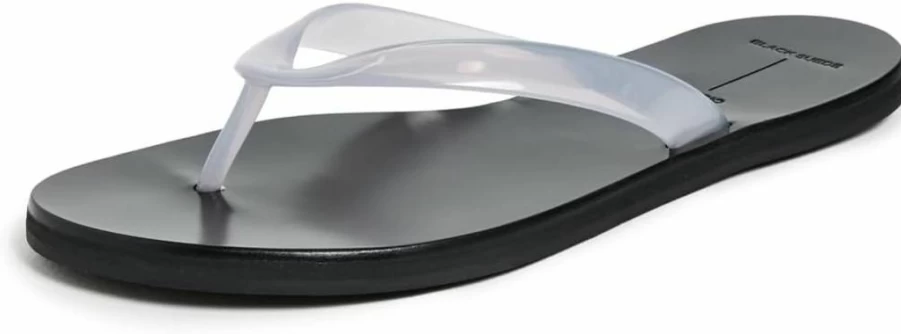 Black Suede Studio Women's Jelly Sandals - Comfortable Flip Flops for Summer