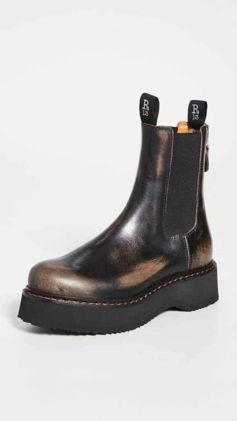 R13 Women's Chelsea Boots - Single Stack Heel Ankle Boots for Women