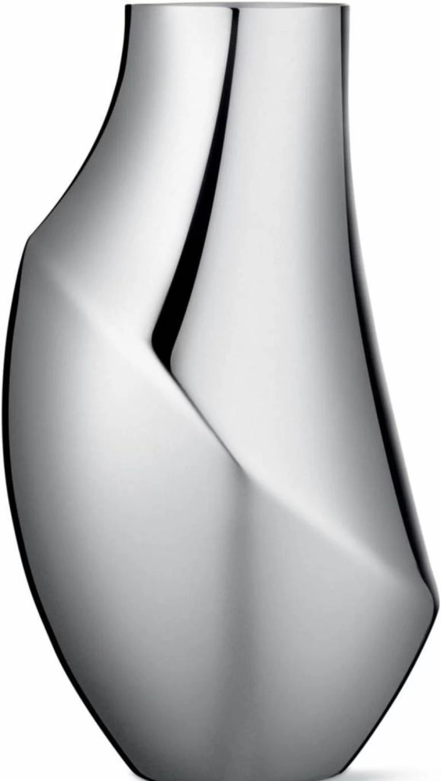 Georg Jensen Flora Stainless Steel Vase - Medium Size Modern Scandinavian Design