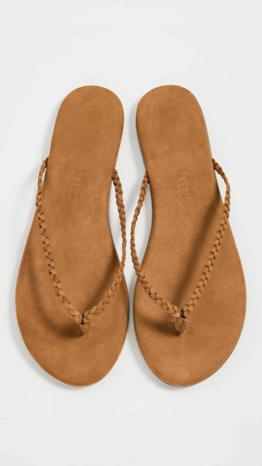 TKEES Women's Lily Braided Leather Flip Flops - Comfortable Sandals for Summer