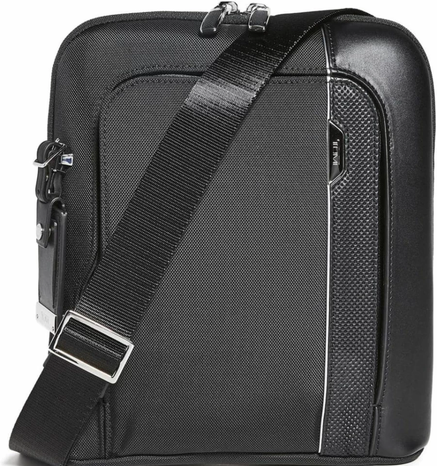 TUMI Men's Arrive Olten Crossbody Bag - Black, One Size, Lightweight Travel & Everyday Messenger Bag