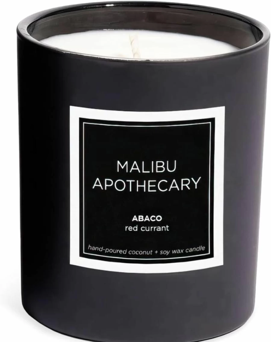 Malibu Apothecary Matte Black Scented Candle - Abaco Fragrance for Home Decor