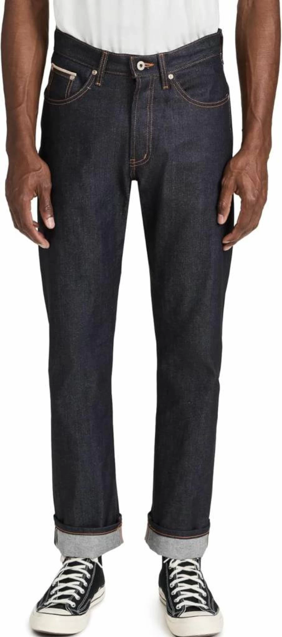 Naked & Famous Denim Men's True Guy Slim Fit 11oz Stretch Selvedge Jeans - Premium Raw Denim Pants for Men