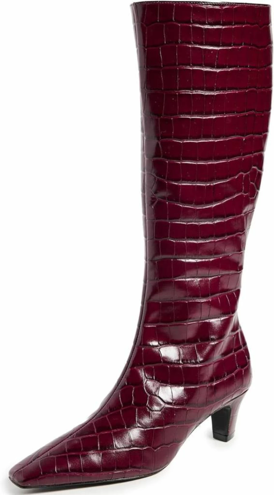 SCHUTZ Dellia Crocodile Embossed Knee High Boots for Women