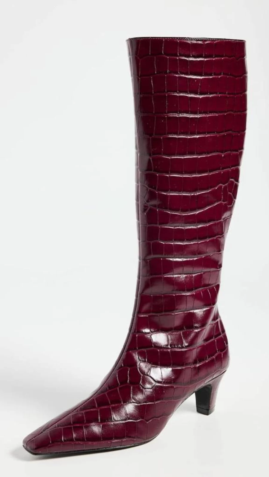 SCHUTZ Dellia Crocodile Embossed Knee High Boots for Women