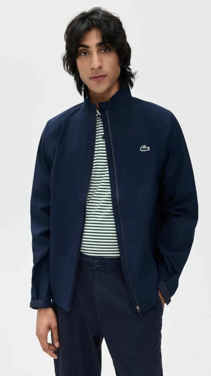Lacoste Men's Waterproof Golf Windbreaker Jacket – Lightweight & Breathable Raincoat for Outdoor Sports