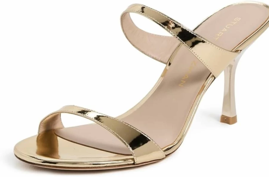 Stuart Weitzman Women's NudistSlide Sandals 85mm Heel Luxury Comfortable Slides