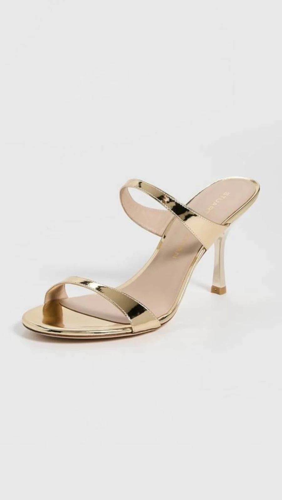 Stuart Weitzman Women's NudistSlide Sandals 85mm Heel Luxury Comfortable Slides